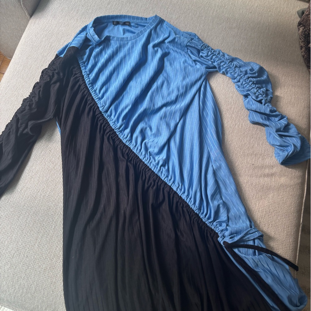 ZARA Color Block Midi Dress - Size Medium